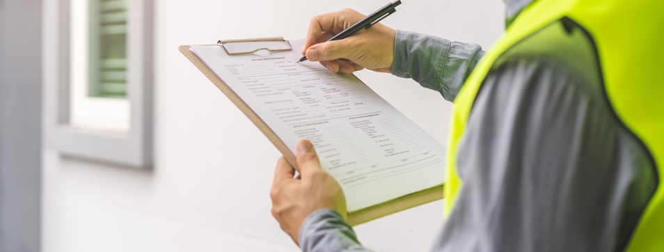 Building inspection inspecting home renovation 