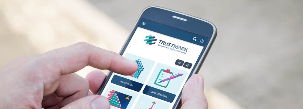 person using home improvement app on mobile