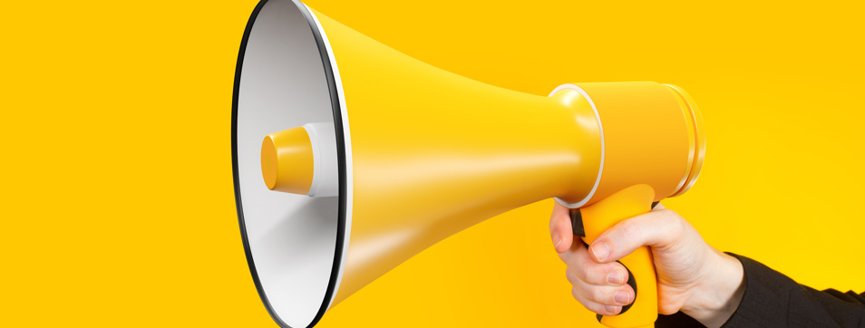 Yellow megaphone
