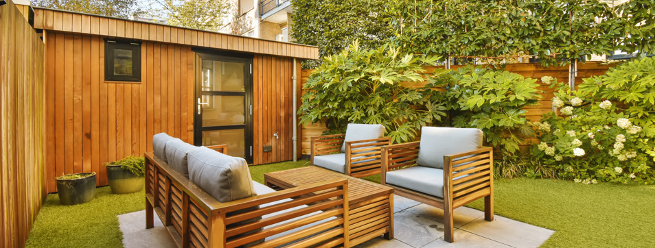 Garden area with furniture