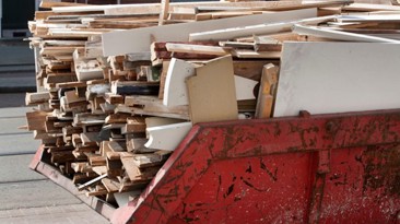 a skip full of materials